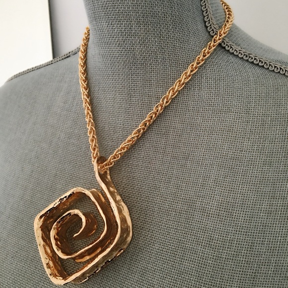 Large statement necklace gold plated - Picture 2 of 6